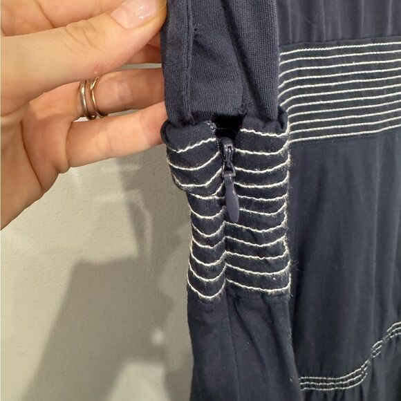 Veronica Beard Navy (Black?) White Midi Dress L XL - Picture 12 of 12